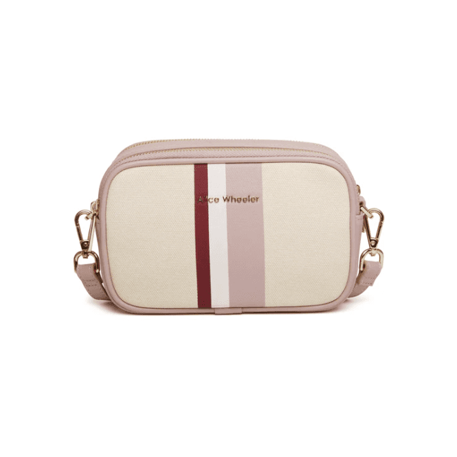Alice Wheeler Pink Stripe Madrid Cross body bag
