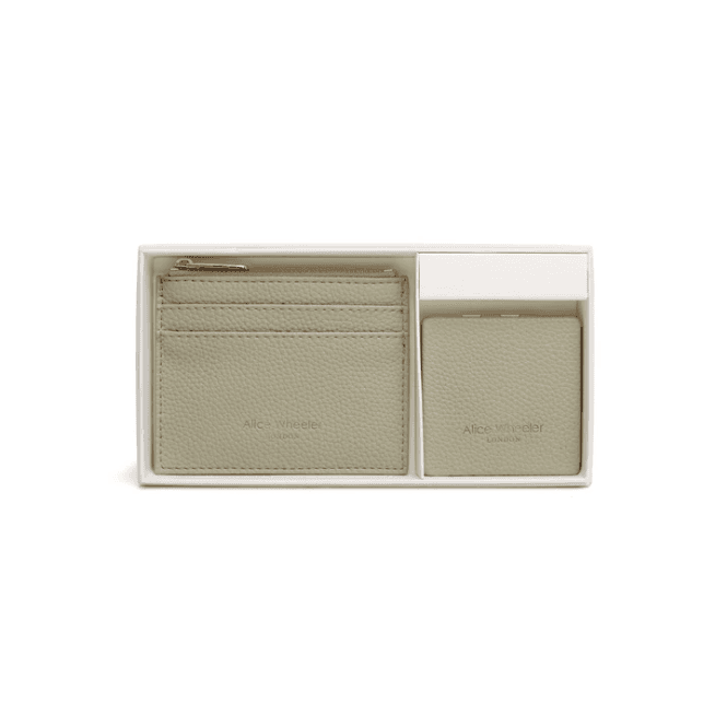 Alice Wheeler Pistachio Purse & Mirror compact