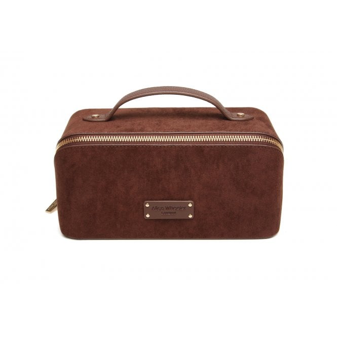 Alice Wheeler Suede Kensington Train Case