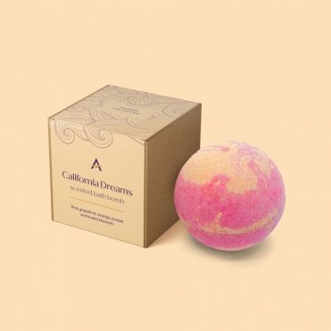 california dreams orange and grapefruit bath bomb