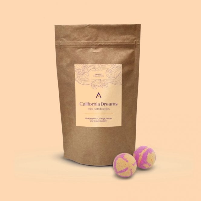 Ascent Bath & Body california dreams orange and grapefruit mini bath bomb pouch