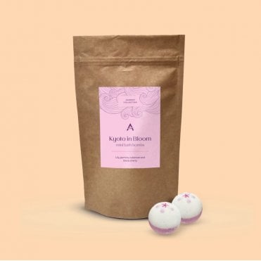 kyoto in bloom cherry blossom mini bath bomb pouch