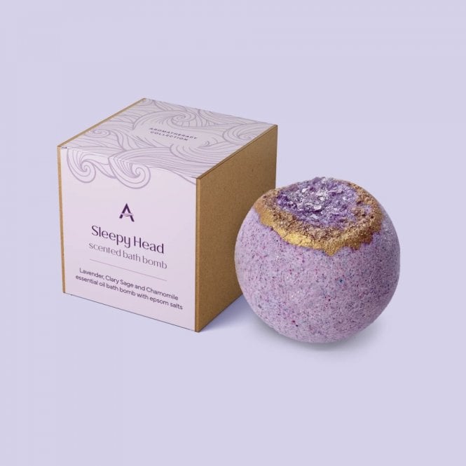 Ascent Bath & Body sleepy head lavender and chamomile essential oil bath bomb