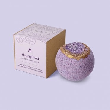 sleepy head lavender and chamomile essential oil bath bomb