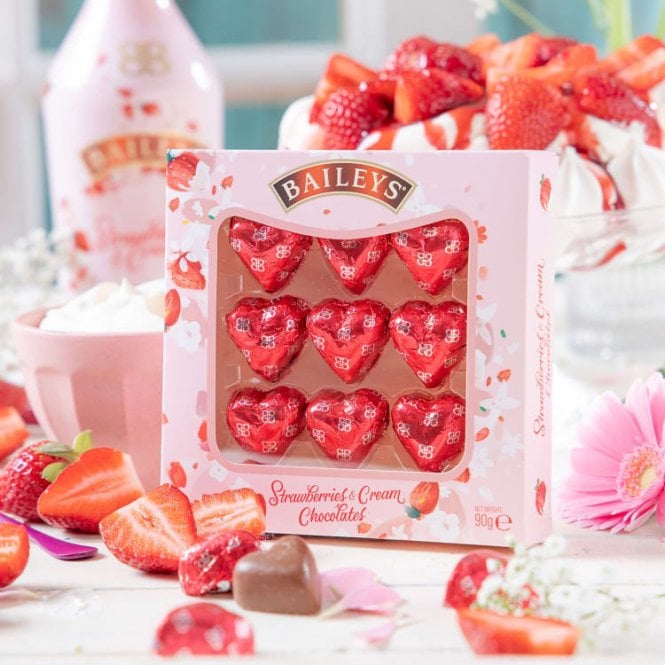 Baileys Strawberries & Cream milk hearts