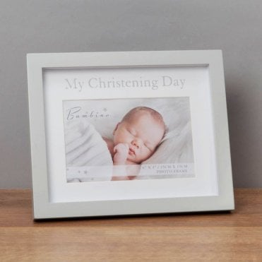 Bambino My Christening Day Frame 6 x 4  In Lidded Gift Box
