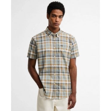 Baycliff Checked Tailored Short-Sleeved Shirt
