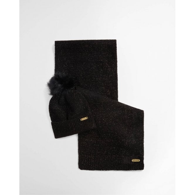 Barbour International Sparkle Beanie & Scarf Gift Set