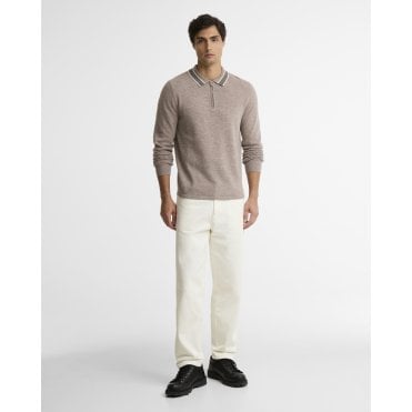 Newport Long Sleeve Knitted Polo Shirt