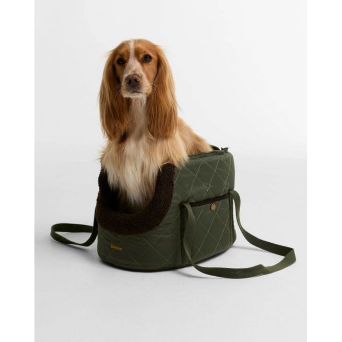 Barbour Small Quilted Dog Carrier