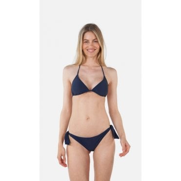Solid Cheeky Bum Side Ties Bikini Bottom