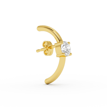 Solitaire Hug Earstud