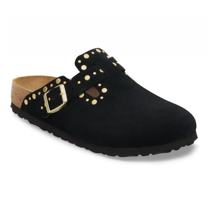 Birkenstock Boston Rivets Suede Leather Clogs W