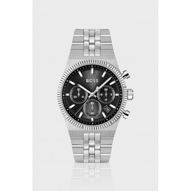 Boss Candor Prime Black Dial 41mm Chronograph Watch 