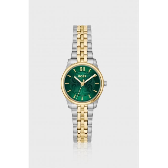 Boss Graceful Mina Two-Tone Sunburst Pattern Dial Watch