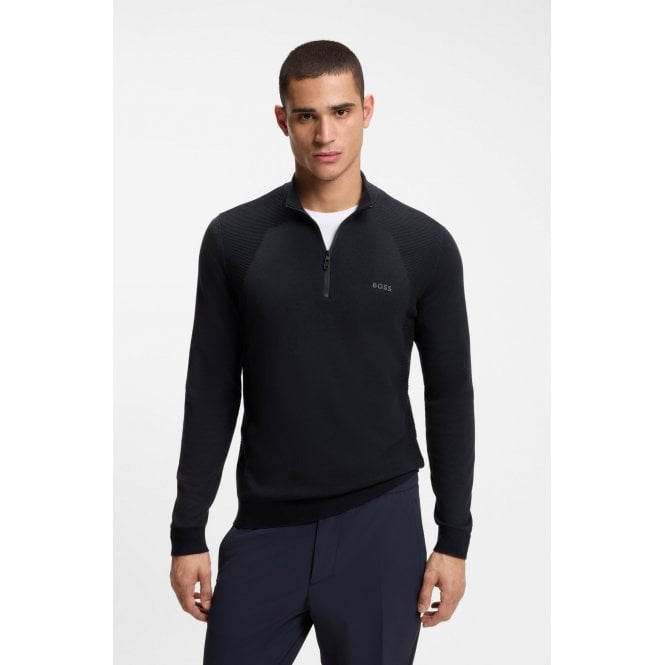 Boss Green Momentum Lite Zip Neck Sweater