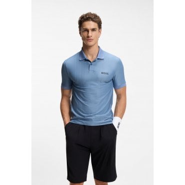 Serve 1 Active Stripe Jersey Slim Fit Polo Shirt