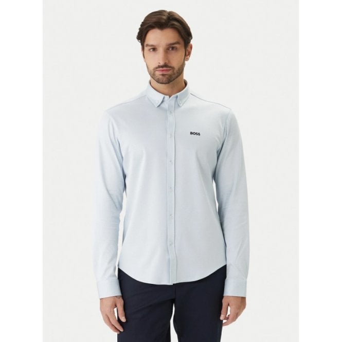 Boss Green ST Motion Wrinkle Resistant Cotton Jersey Regular Fit Shirt