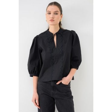 Balet Eyelet Detail Blouse