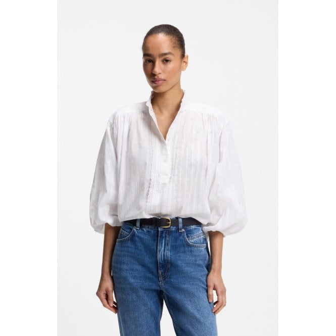 Boss Orange Biley Relaxed Fit Balloon Sleeve Blouse