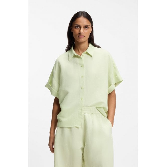 Boss Orange Bisenas Regular Fit Rolled Cuff Blouse