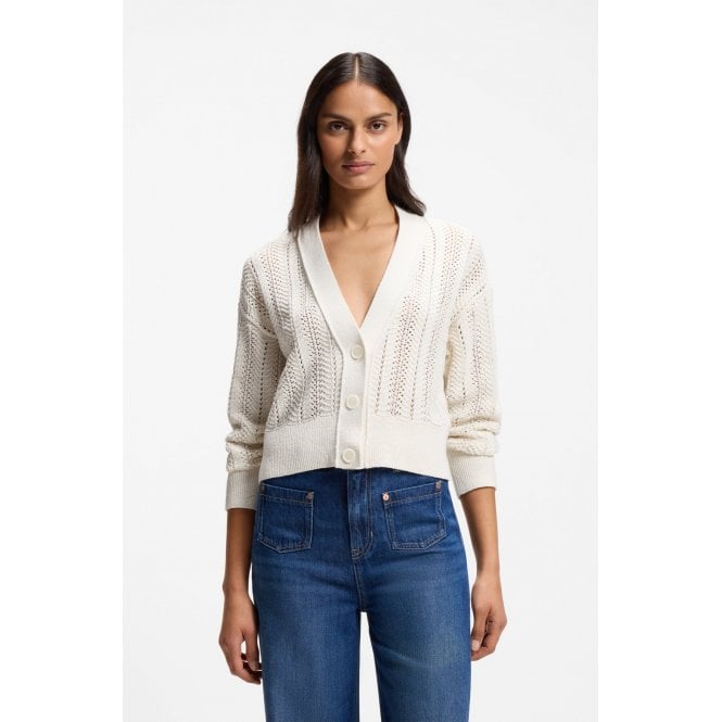 Boss Orange Famiens Relaxed Fit Wave Structured Cardigan