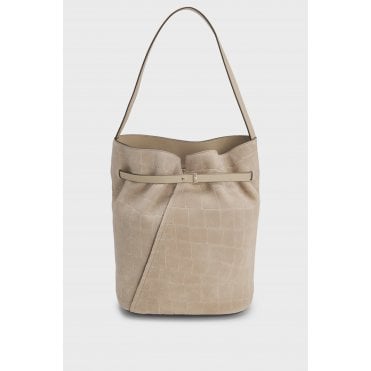 Revers Buck Leather Shoulder Bag