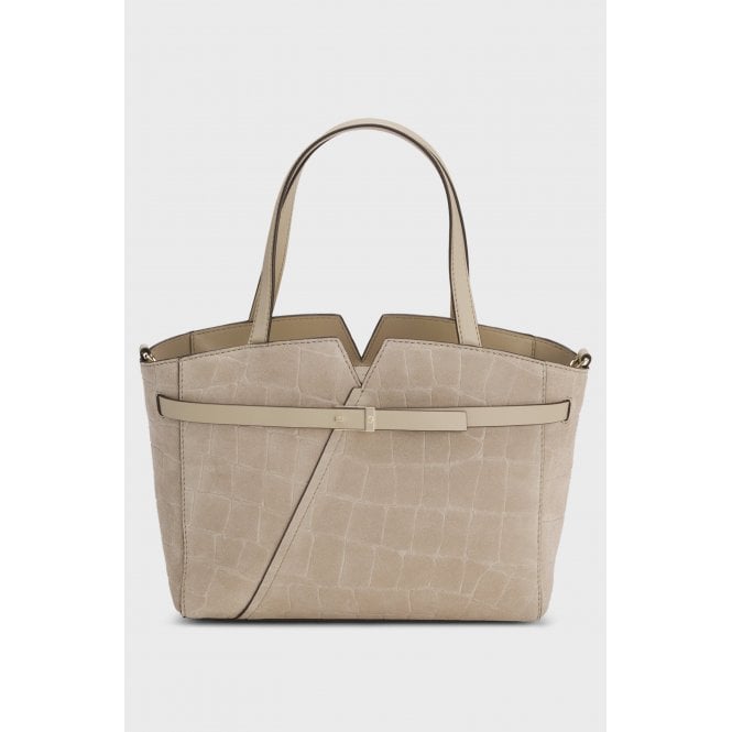 Boss Revers Printed Suede Tote Bag