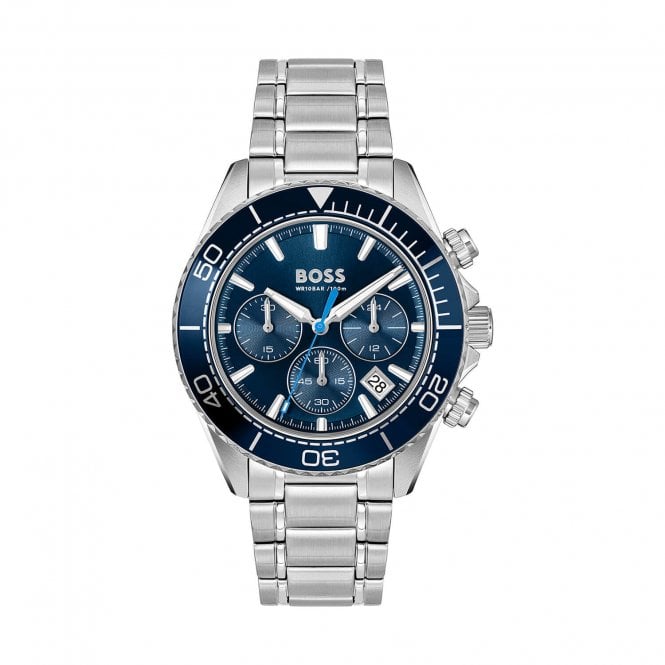 Boss Sealiner Blue Dial 44mm Chronograph Watch