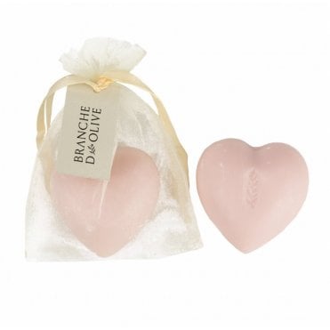 02073VH: 100g Bagged Heart Soap - Rose
