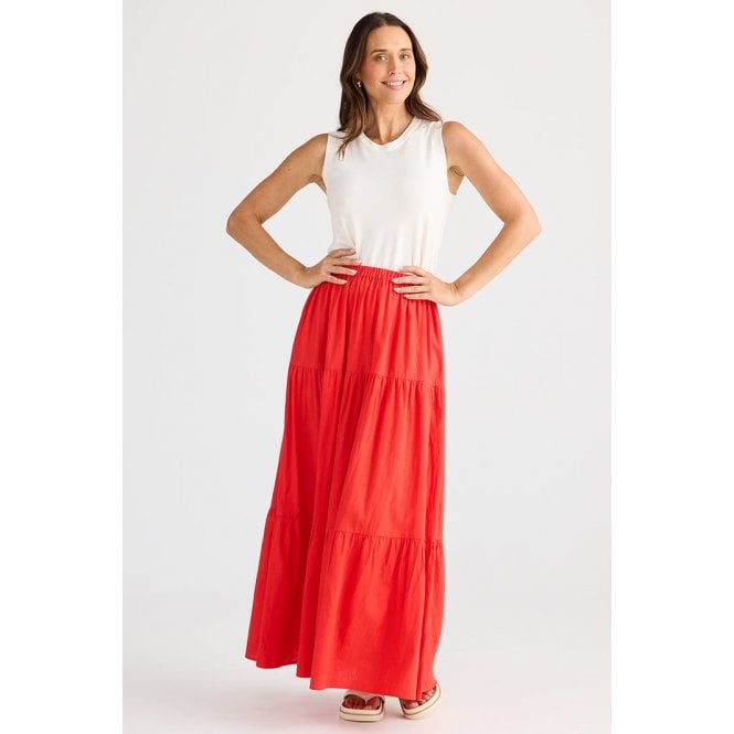 Brave+True Erini Tiered Maxi Skirt