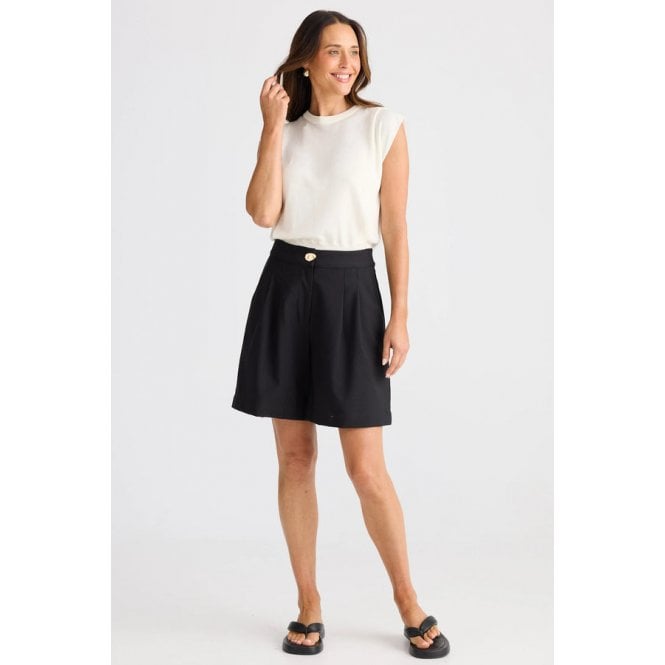 Brave+True Origami Pleated Shorts