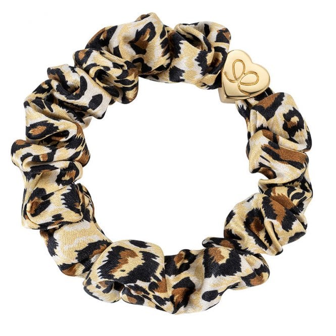 By Eloise Gold Heart Silk Scrunchie