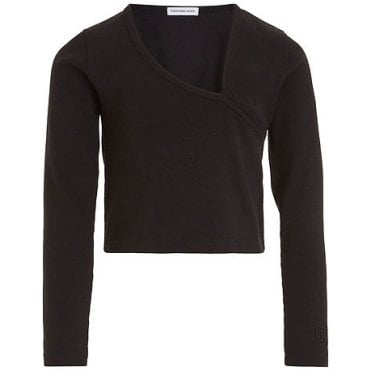 Blouse - Cropped - Rib Black