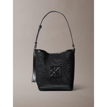 Emblem Logo Mesh Bucket Bag