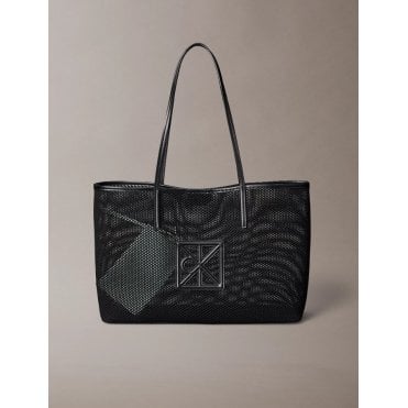 Emblem Logo Mesh Tote Bag