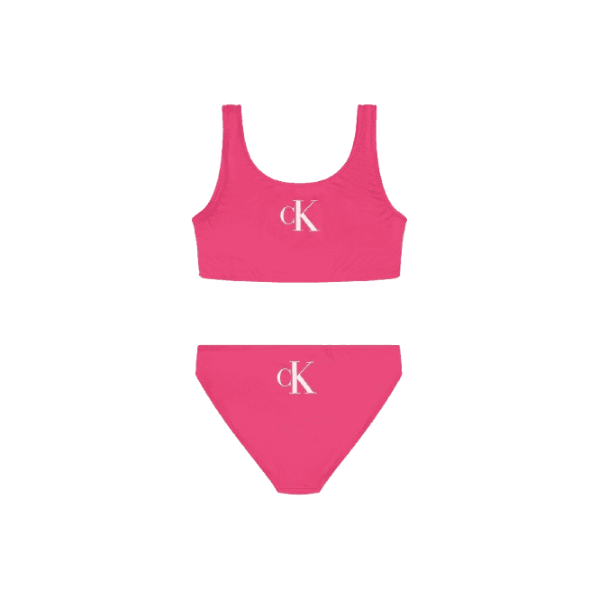 Calvin Klein Girls Bralette Bikini in Pink