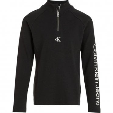 Hero Logo Rib Zip Up Ls Bluse