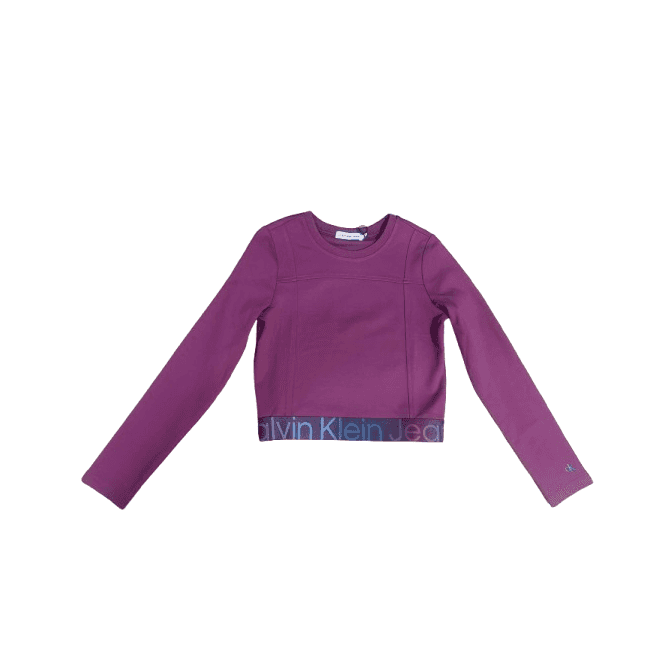 Calvin Klein Punto Tape Ls Topp Ck Amaranth	