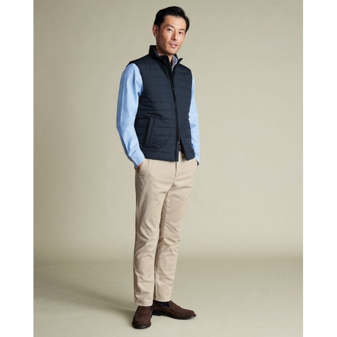 Charles Tyrwhitt Navy Lightweight Quilted Gilet
