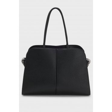 Clarice Embossed Logo Faux Leather Tote Bag