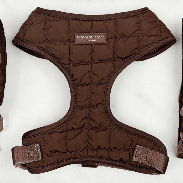 Espresso Quilted Adjustable Neck Harness