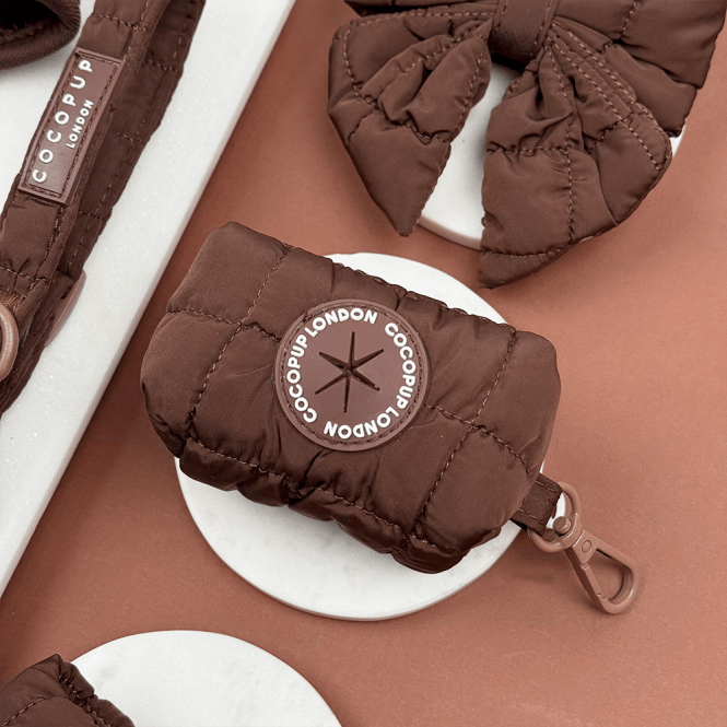 Cocopup Espresso Quilted Poop Bag Holder