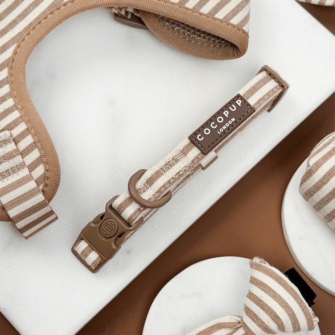 Cocopup London Linen Stripes Collar