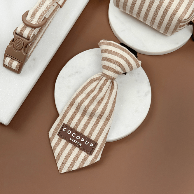 Cocopup London Linen Stripes Dog Tie