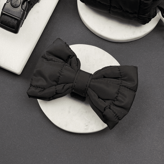Cocopup Onyx Quilted Bow Tie