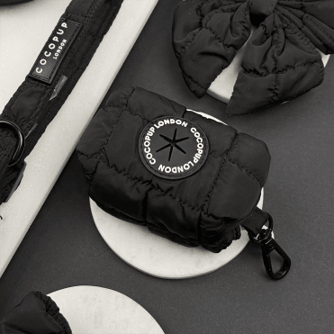 Onyx Quilted Poop Bag Holder