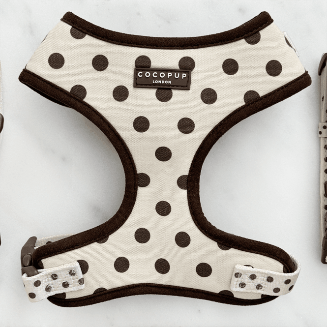 Cocopup Tiramisu Polka Dot Adjustable Neck Harness