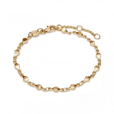 Diamond Disc Chain Bracelet