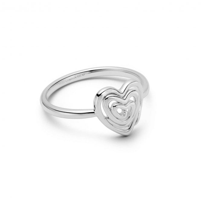 Daisy Scribble Heart Signet Ring